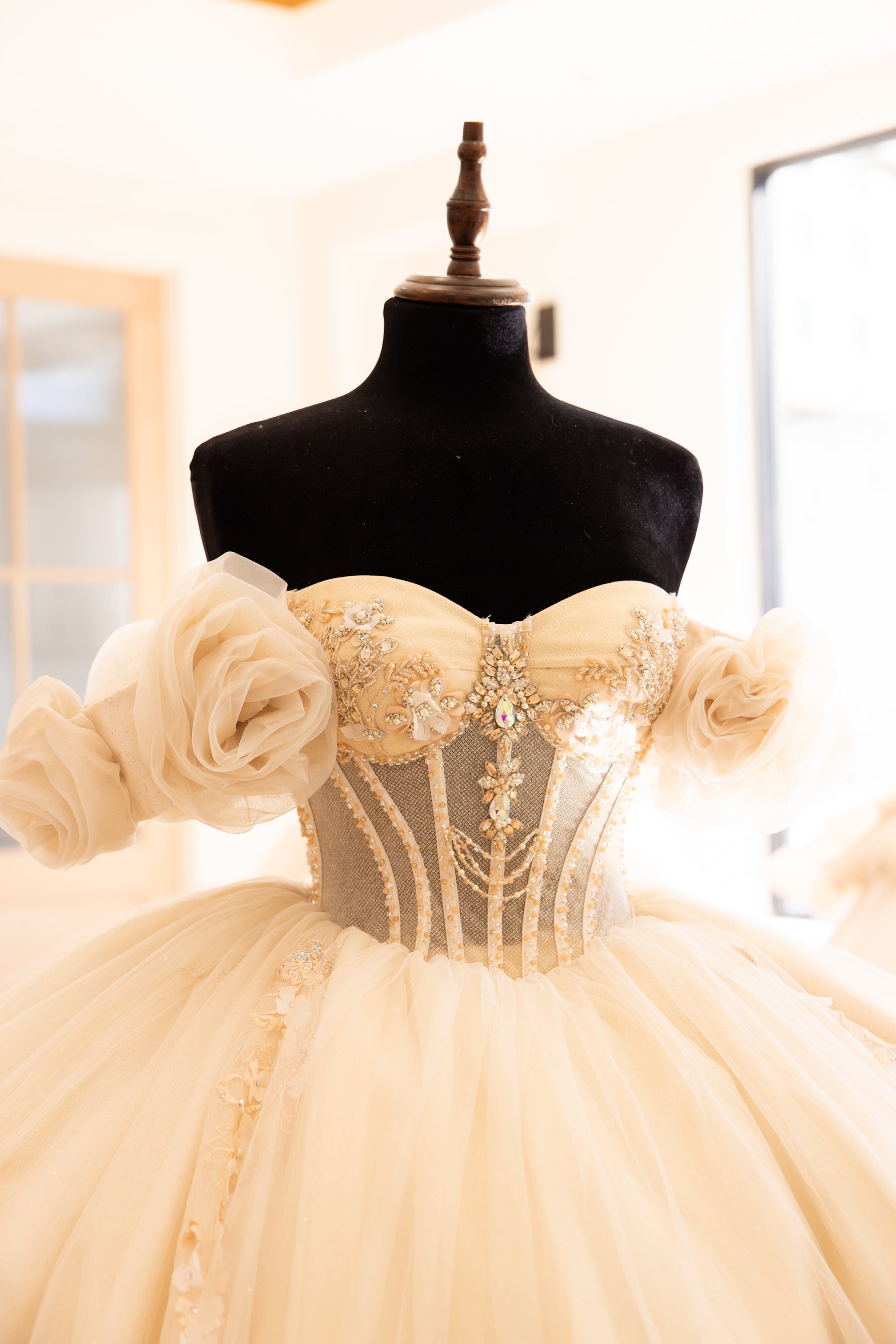EV63-663 Ivory/Gold Bloom and Box Boutique EV63-663 Ivory/Gold Bloom and Box Boutique